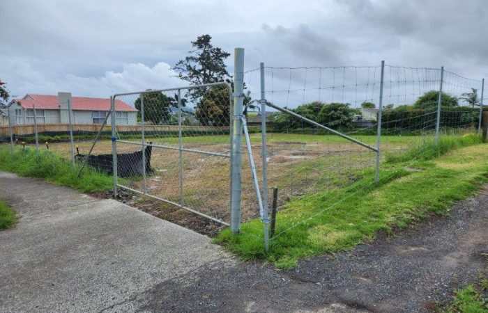 Temp deer fence with gate